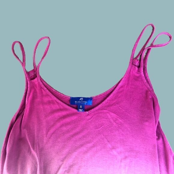 Pink ombré tank swim cover up dress - Picture 2 of 5